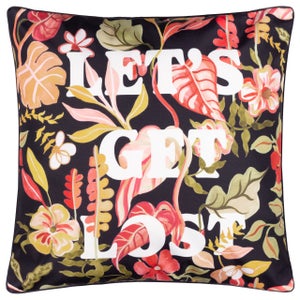 Tropical Bloom Lets Get Lost Outdoor Square Cushion