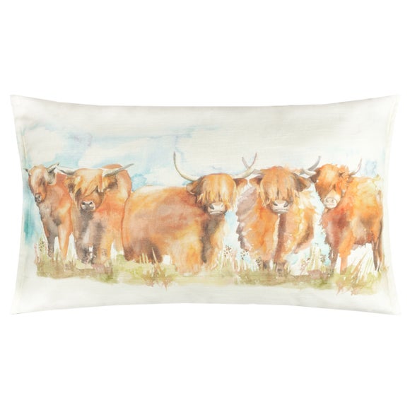 Highland Cattle Outdoor Rectangle Cushion