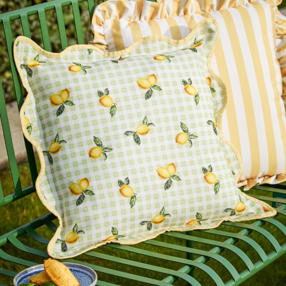 Fruits Lemons Outdoor Square Cushion