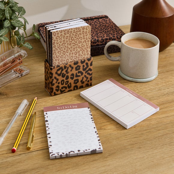 Waters and Noble Leopard Print Stationery Set