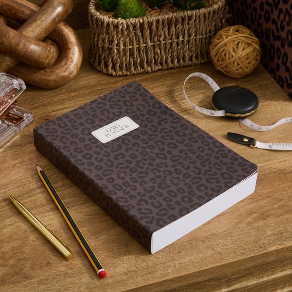 Waters and Noble Leopard Print Daily Planner