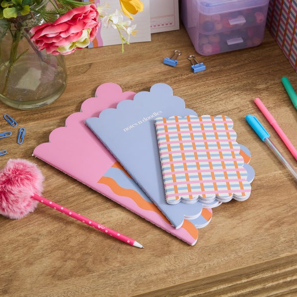 Waters and Noble Wavy Pack of 3 Notebooks