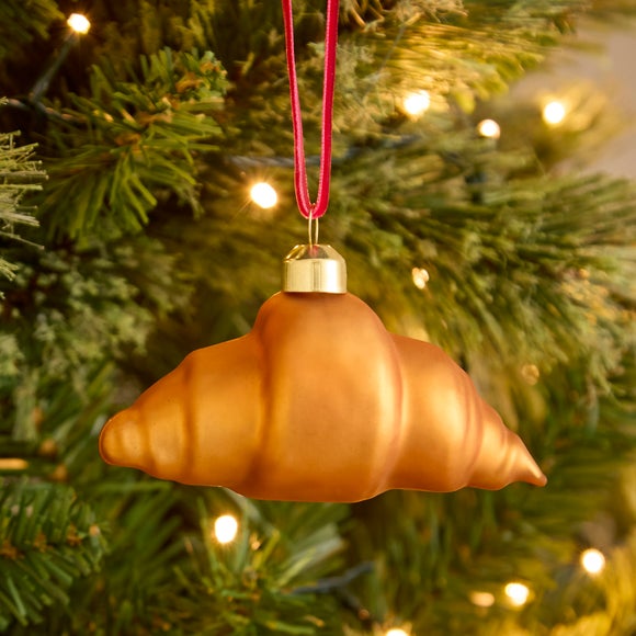 Glass Croissant Hanging Decoration