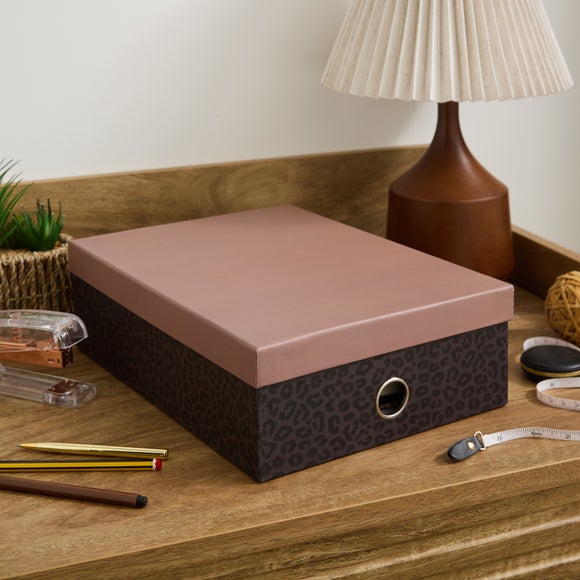 Waters and Noble Leopard Print Storage Box