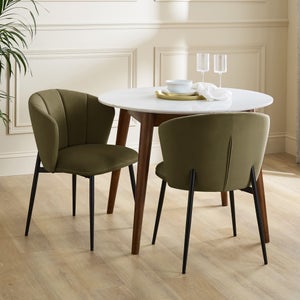 Kiley Dining Chair With Black Legs- Velvet