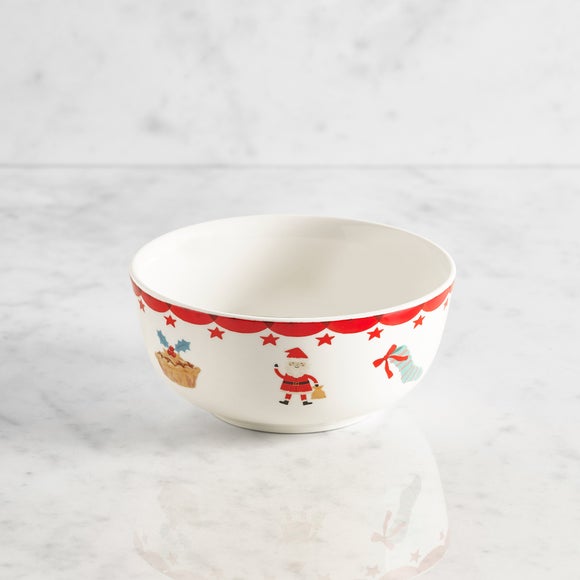 Christmas Icon Print Cereal Bowl