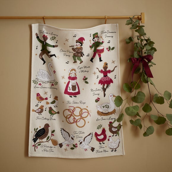 12 Days of Christmas Novelty Tea Towel