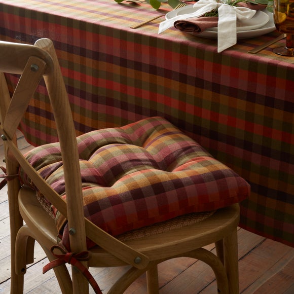 Multicoloured Gingham Check Seat Pad