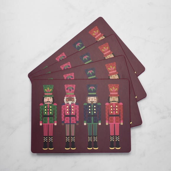 Set of 4 Nutcracker Corkback Placemats