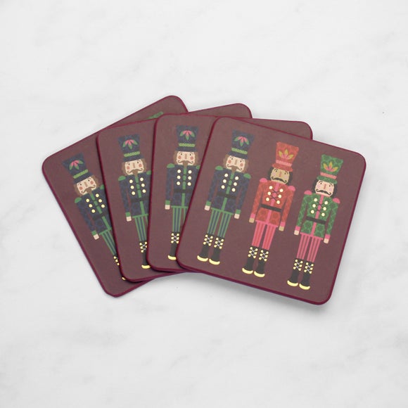 Set of 4 Nutcracker Corkback Coasters