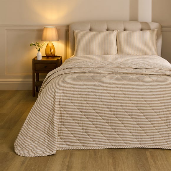 Camille Stripe Brushed Bedspread