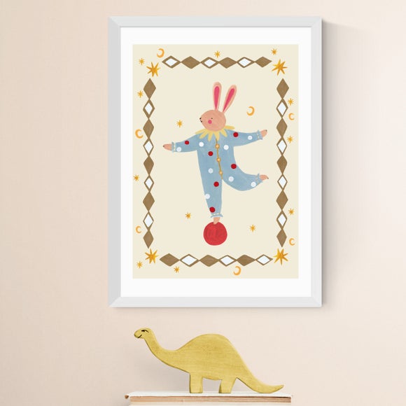 East End Prints Balancing Bunny Print