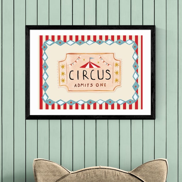 East End Prints Circus Ticket Print