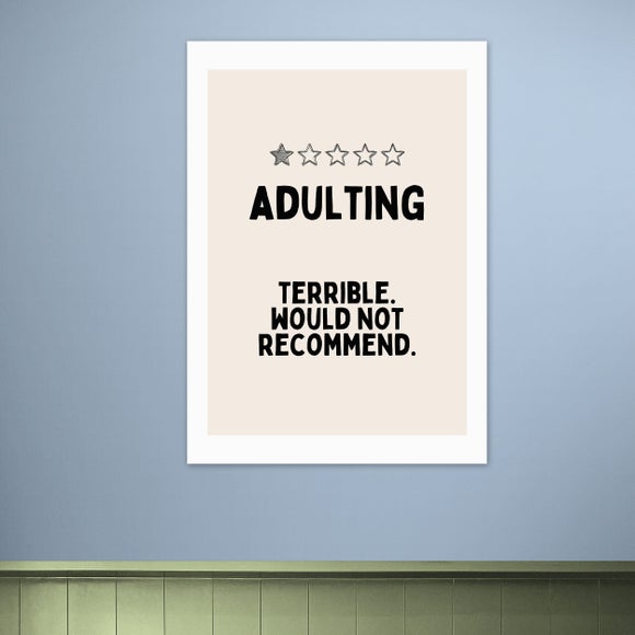 East End Prints Adulting Cream Print