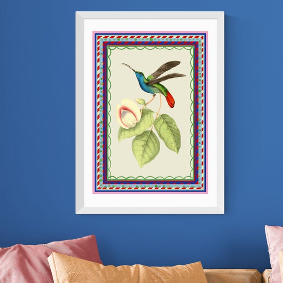 East End Prints Birdframe Hummingbird Print