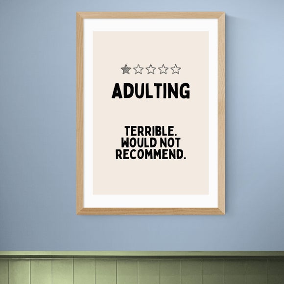 East End Prints Adulting Cream Print