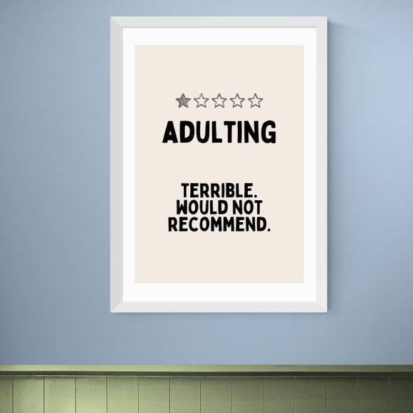 East End Prints Adulting Cream Print