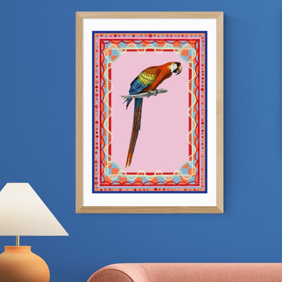 East End Prints Birdframe Macaw Print