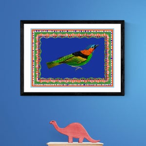 East End Prints Birdframe Tanager Print