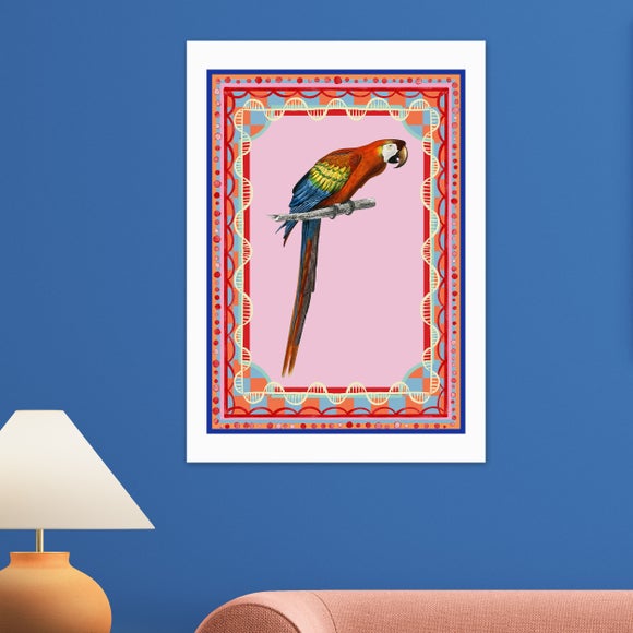 East End Prints Birdframe Macaw Print