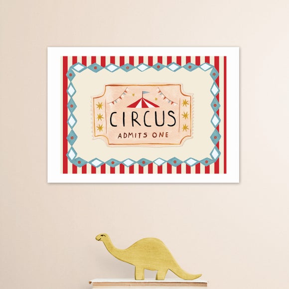 East End Prints Circus Ticket Print
