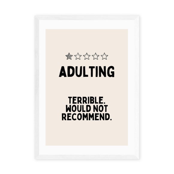 Photo 2 of East End Prints Adulting Cream Print Photo 2 of East End Prints Adulting Cream Print