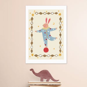East End Prints Balancing Bunny Print