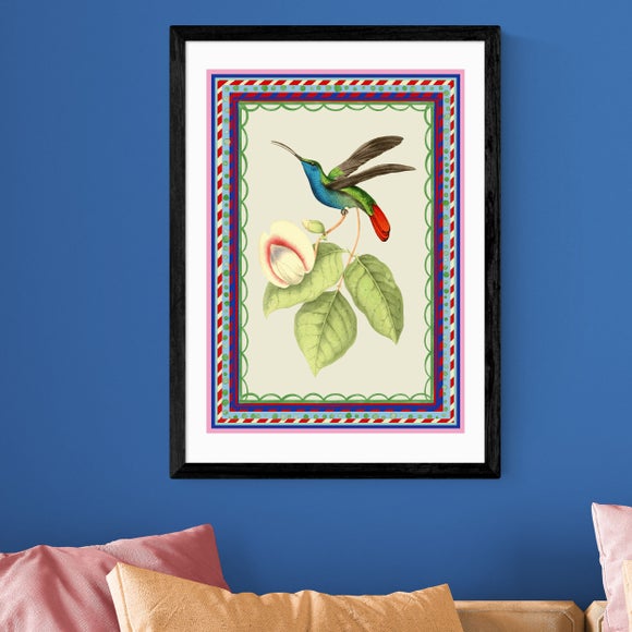 East End Prints Birdframe Hummingbird Print