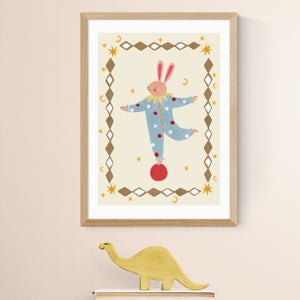 East End Prints Balancing Bunny Print