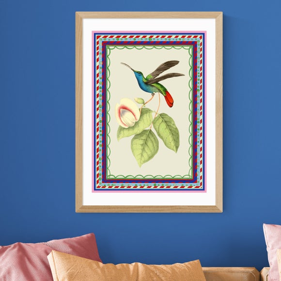 East End Prints Birdframe Hummingbird Print