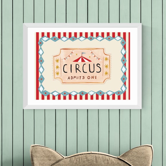 East End Prints Circus Ticket Print
