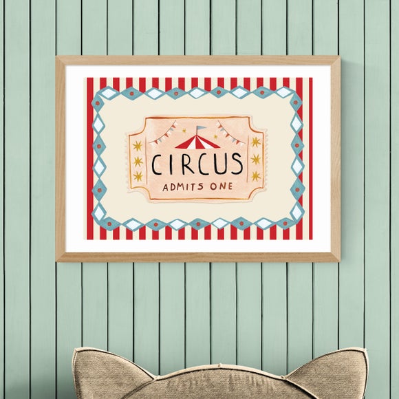 East End Prints Circus Ticket Print