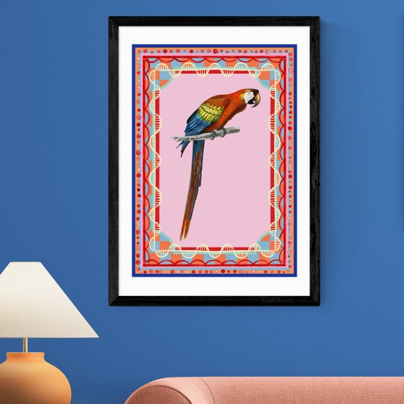 East End Prints Birdframe Macaw Print