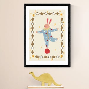 East End Prints Balancing Bunny Print