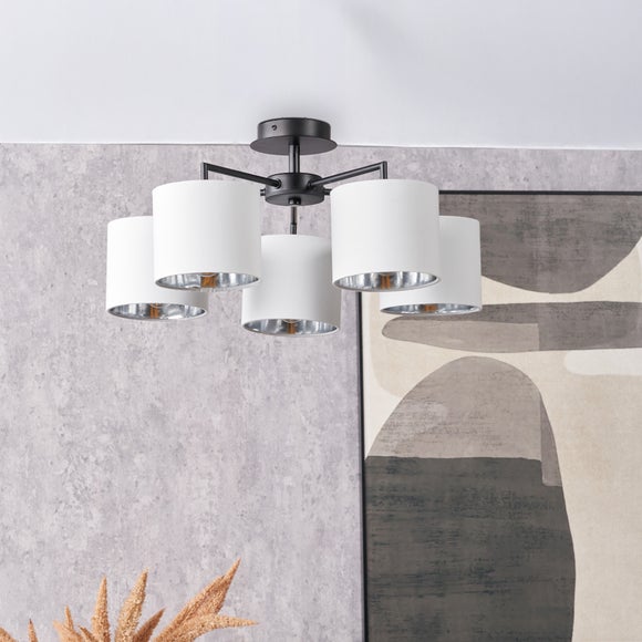 Click to view product details and reviews for Pacific Lifestyle Elin 5 Light Semi Flush Ceiling Light.
