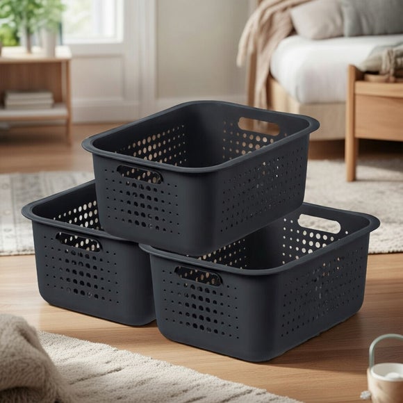 Smartstore Set of 3 No Lid Storage Baskets