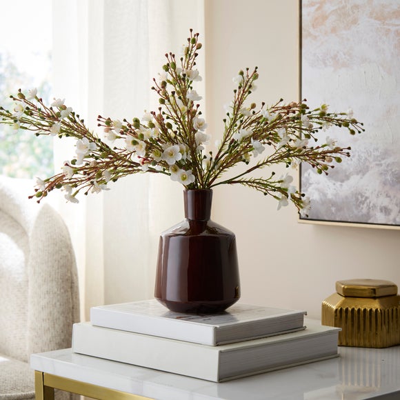 View Gloss Brown High Necked Bottle Vase View Gloss Brown High Necked Bottle Vase