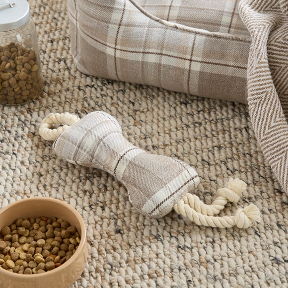Checked Dog Bone Toy