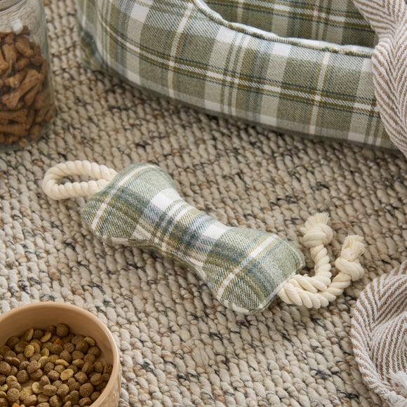 Checked Dog Bone Toy