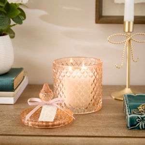 Jasmine & Waterlily Pressed Glass Multi Wick Candle