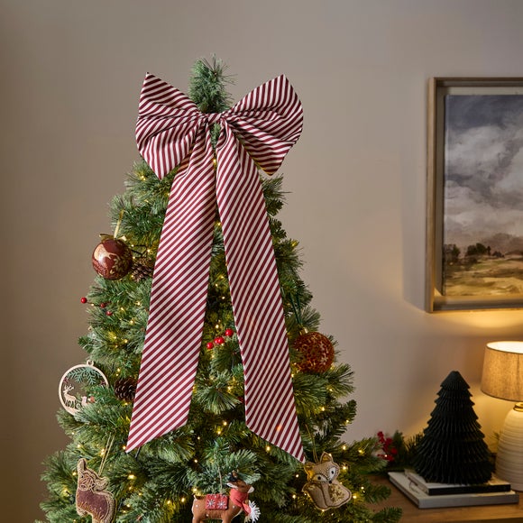 Red and White Striped Bow