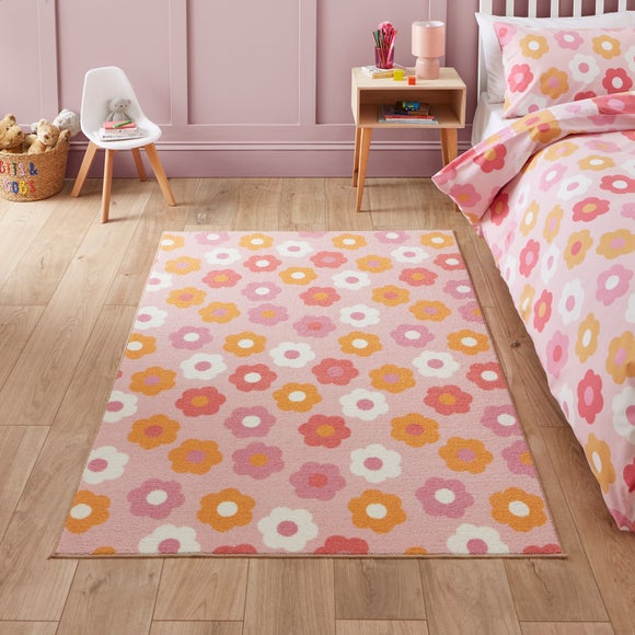 Catherine Lansfield Kids Daisy Retro Rug
