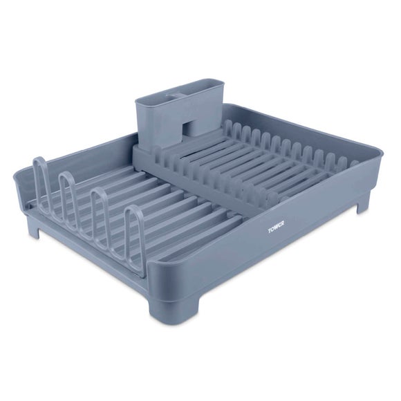 View Tower Plastic Dish Rack With Cutlery Rack View Tower Plastic Dish Rack With Cutlery Rack