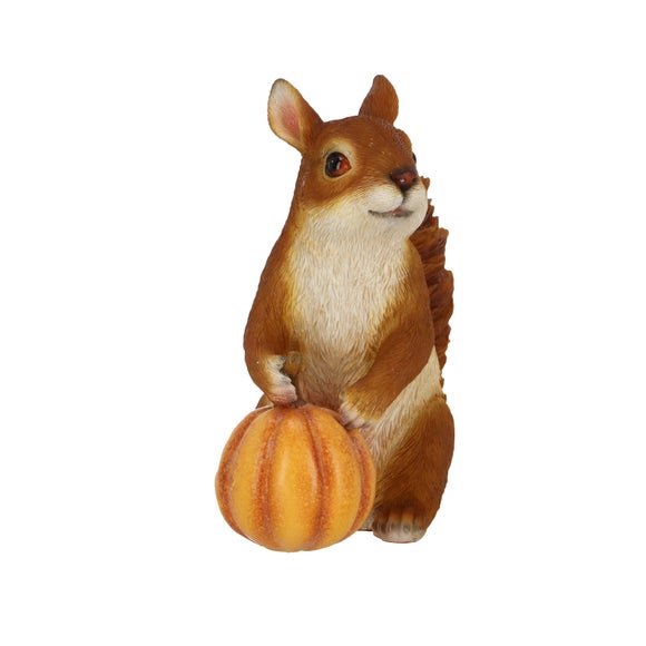 Fallen Fruits Squirrel with Pumpkin Ornament