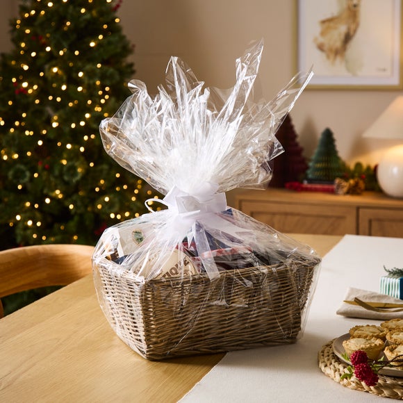 Make Your Own Small Willow Hamper with Cellophane