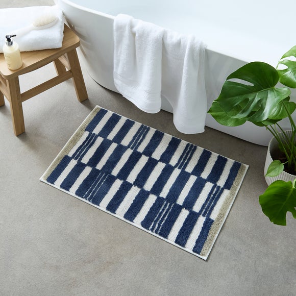 Blue Blocks Bath Mat