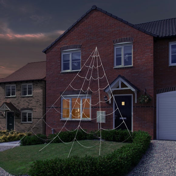 Outdoor Giant Spider Web with Hook & Stakes
