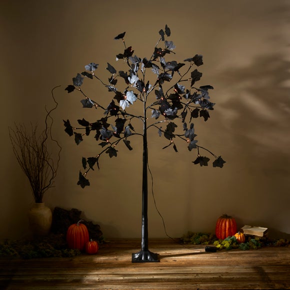 Outdoor Black Twig Tree with Leaves