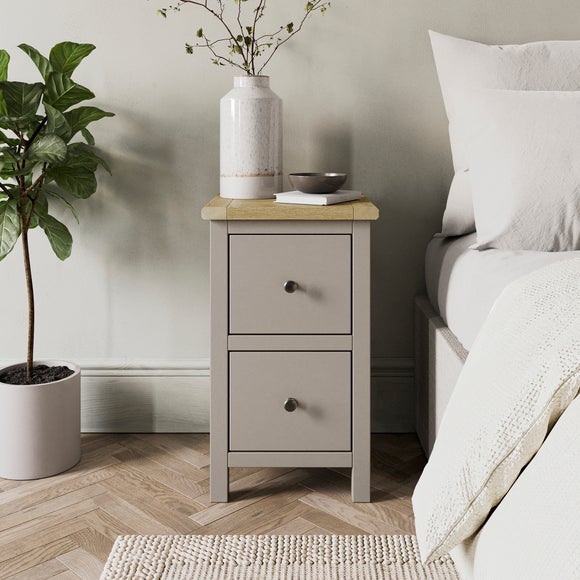 View Olney Slim 2 Drawer Bedside Table View Olney Slim 2 Drawer Bedside Table