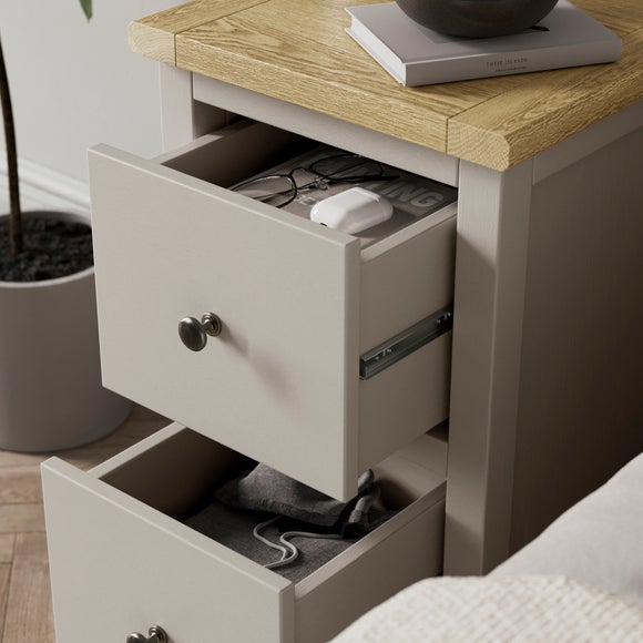 Photo 3 of Olney Slim 2 Drawer Bedside Table